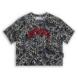 JUST CAVALLI KIDS T-shirt con stampa leopardo e logo ricamato per Bambini