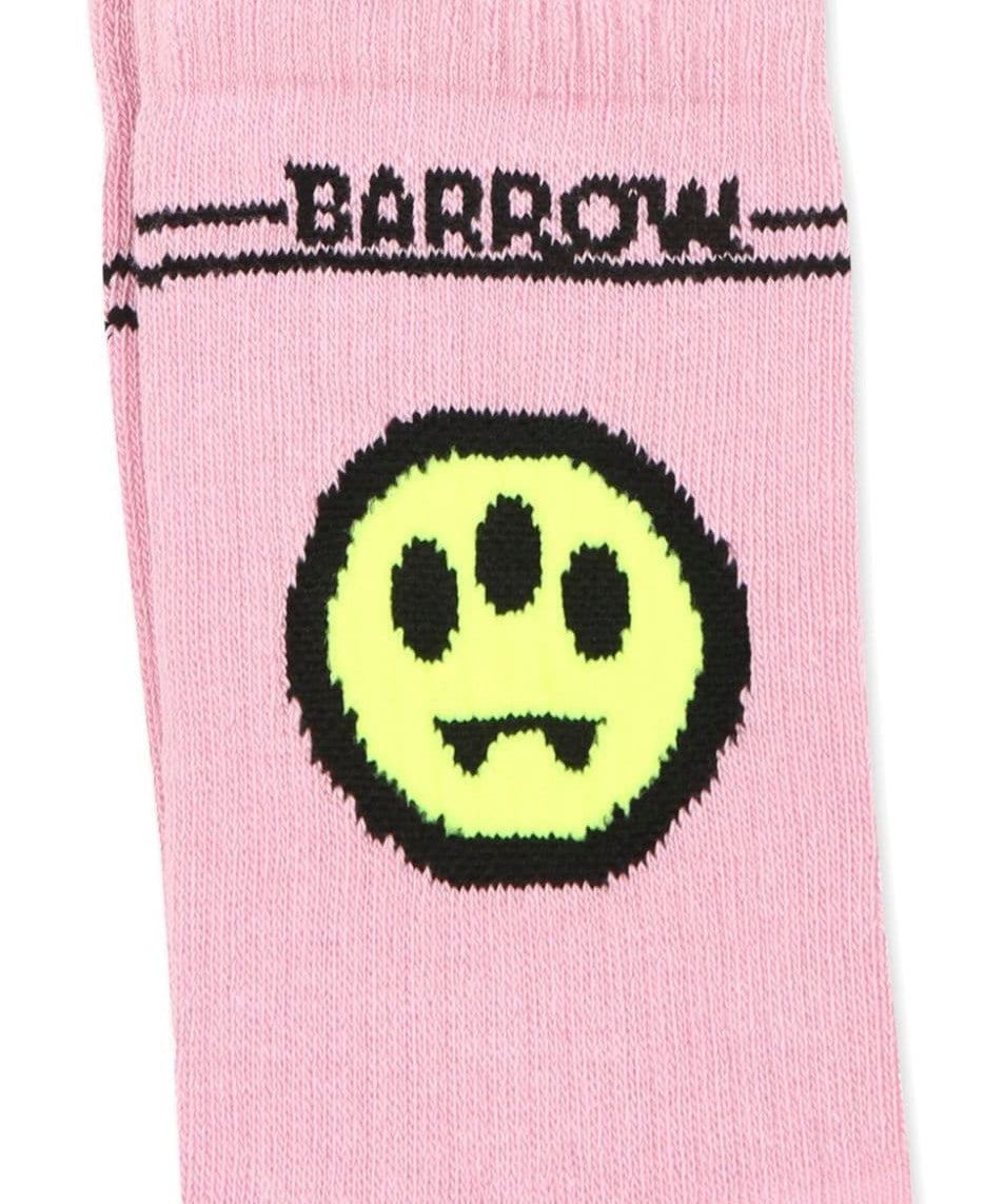 Barrow Kids Calzino Rosa con Stampa Smile per Bambine (dettaglio)