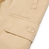 Diesel Kids Bermuda Beige with Pockets and Micro Oval D for Children