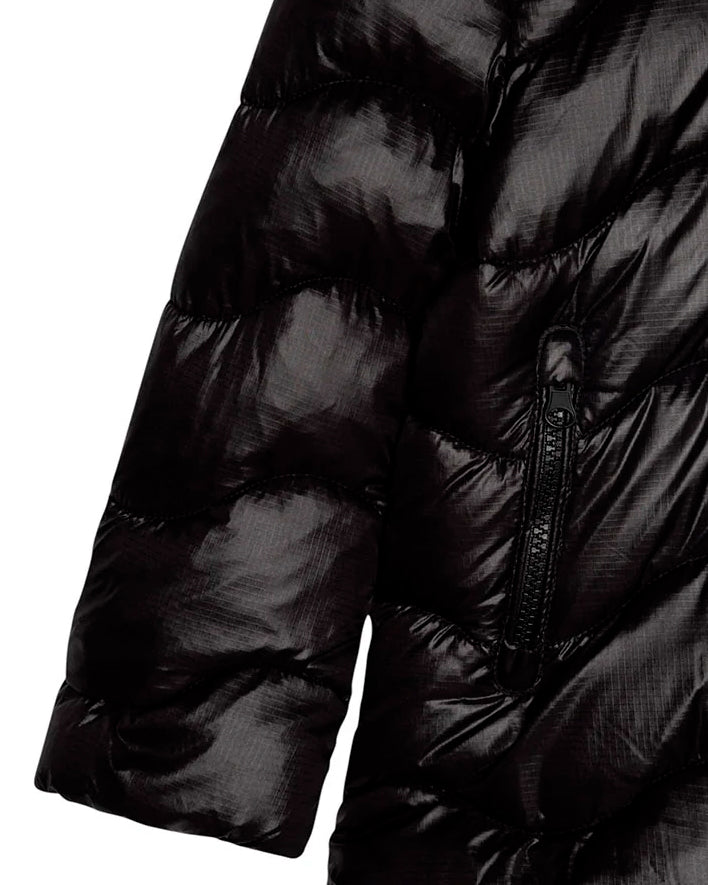 Blauer Kids Giubbino con Cappuccio LAROSE JUNIOR Nero per Bambine