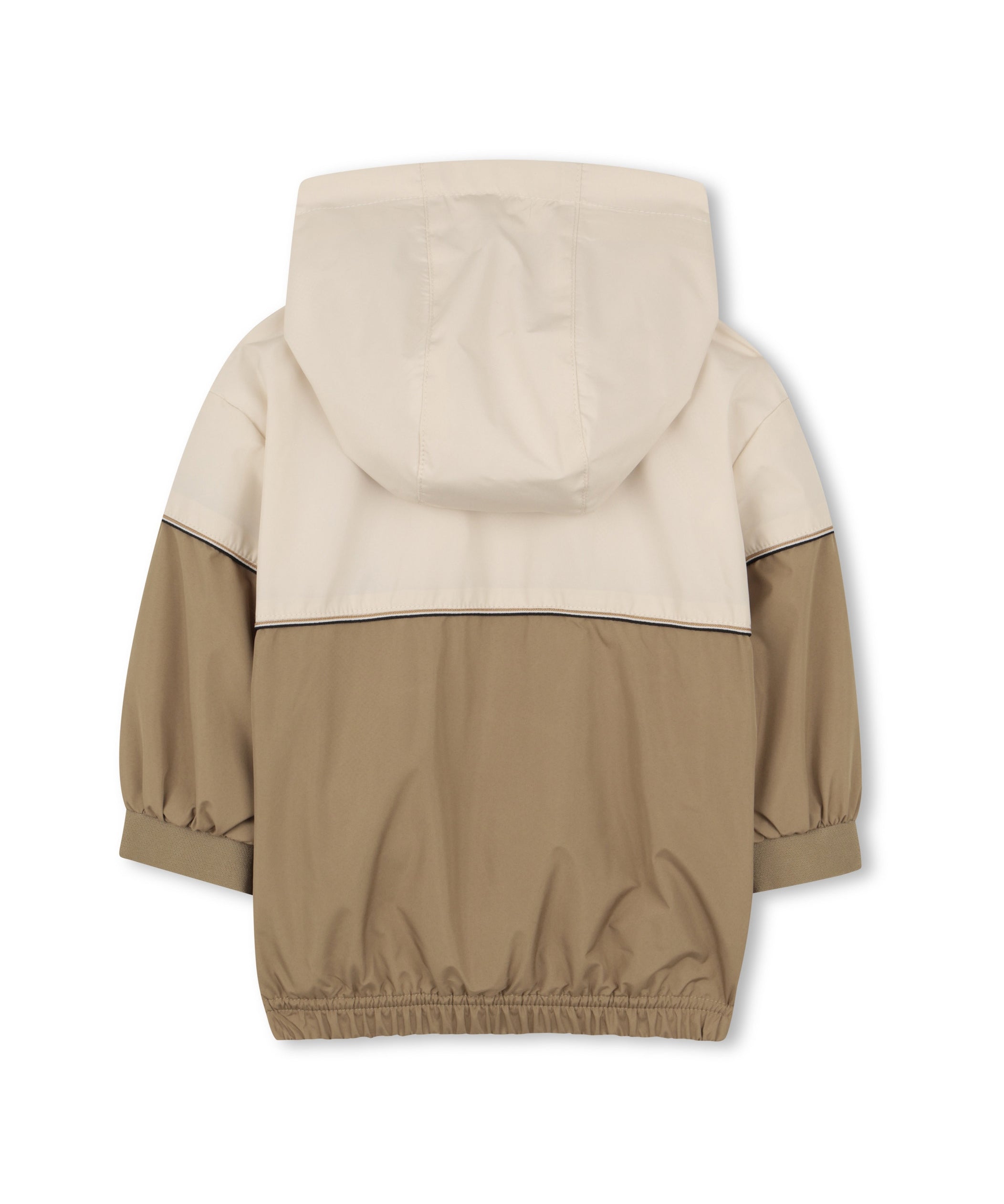 Boss Kids Giacca a Vento Beige con Cappuccio per Bambini