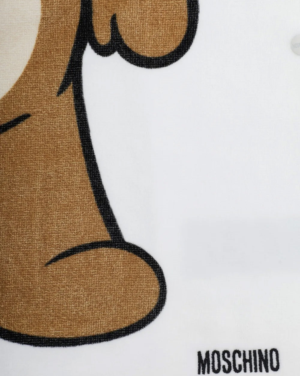 Moschino Kids Poncho Towel con Teddy Bear per Neonati