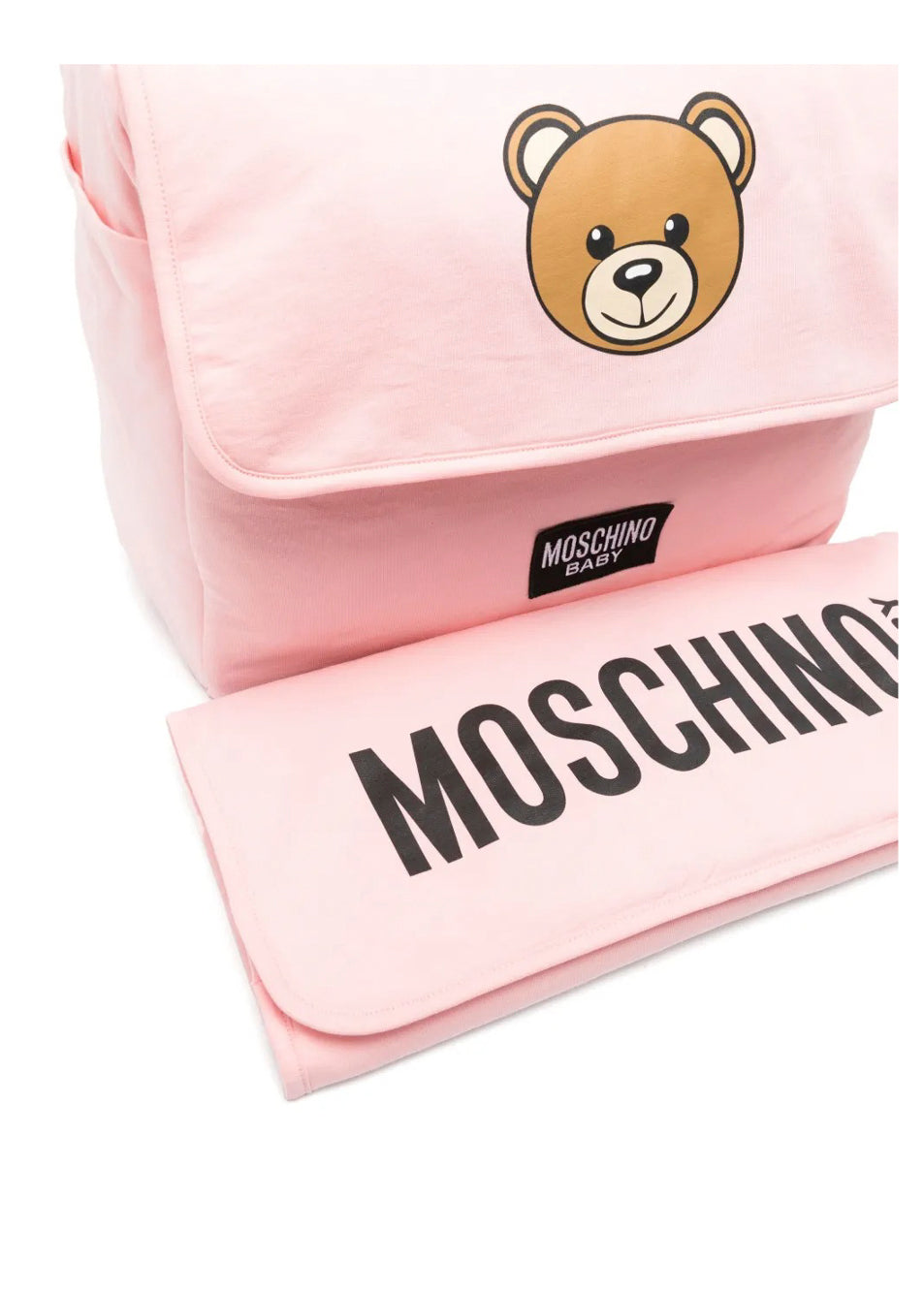 Moschino Kids Borsa Mamma Rosa con Stampa