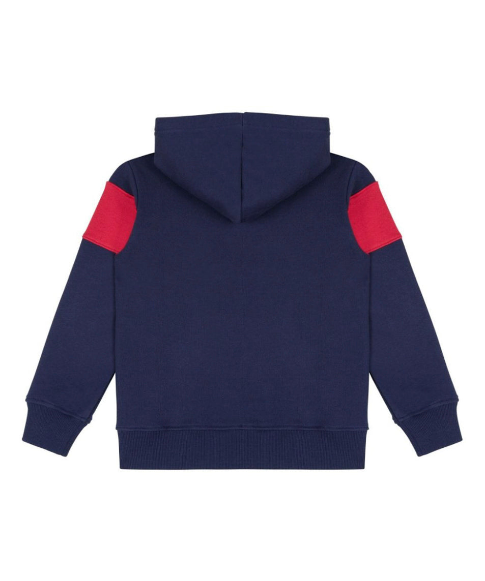 Moschino Kids Felpa Blu con Cappuccio con Logo per Bambini (retro)