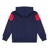 Moschino Kids Felpa Blu con Cappuccio con Logo per Bambini (retro)
