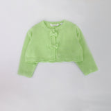 Minibanda Cardigan Verde con Fiocchi per Neonate
