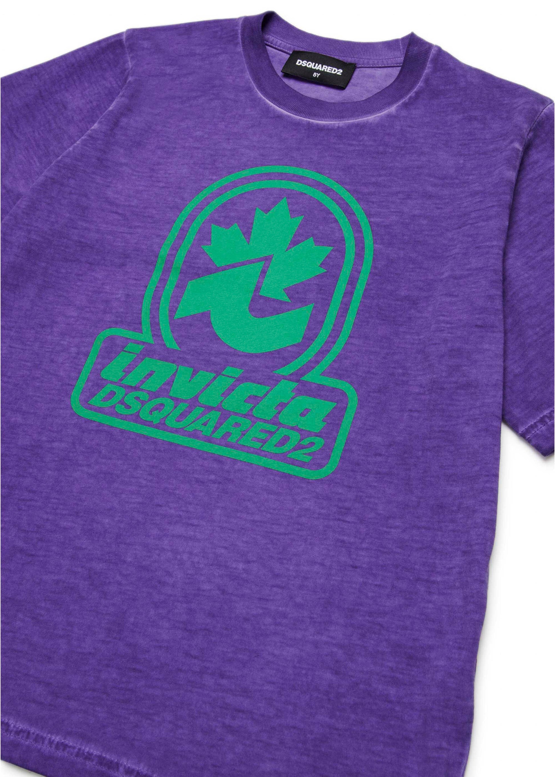 Dsquared2 Kids T-shirt Viola D2xInvicta per Bambini