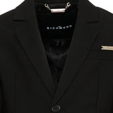 John Richmond Kids Giacca Nero con Targhetta Logo per Bambini