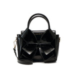 Pinko Kids Borsa Tote Nera con Fiocco Oversize (fronte)