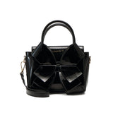 Pinko Kids Borsa Tote Nera con Fiocco Oversize (fronte)