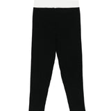Elisabetta Franchi La Mia Bambina Leggings Nero con Banda a Costine per Bambine