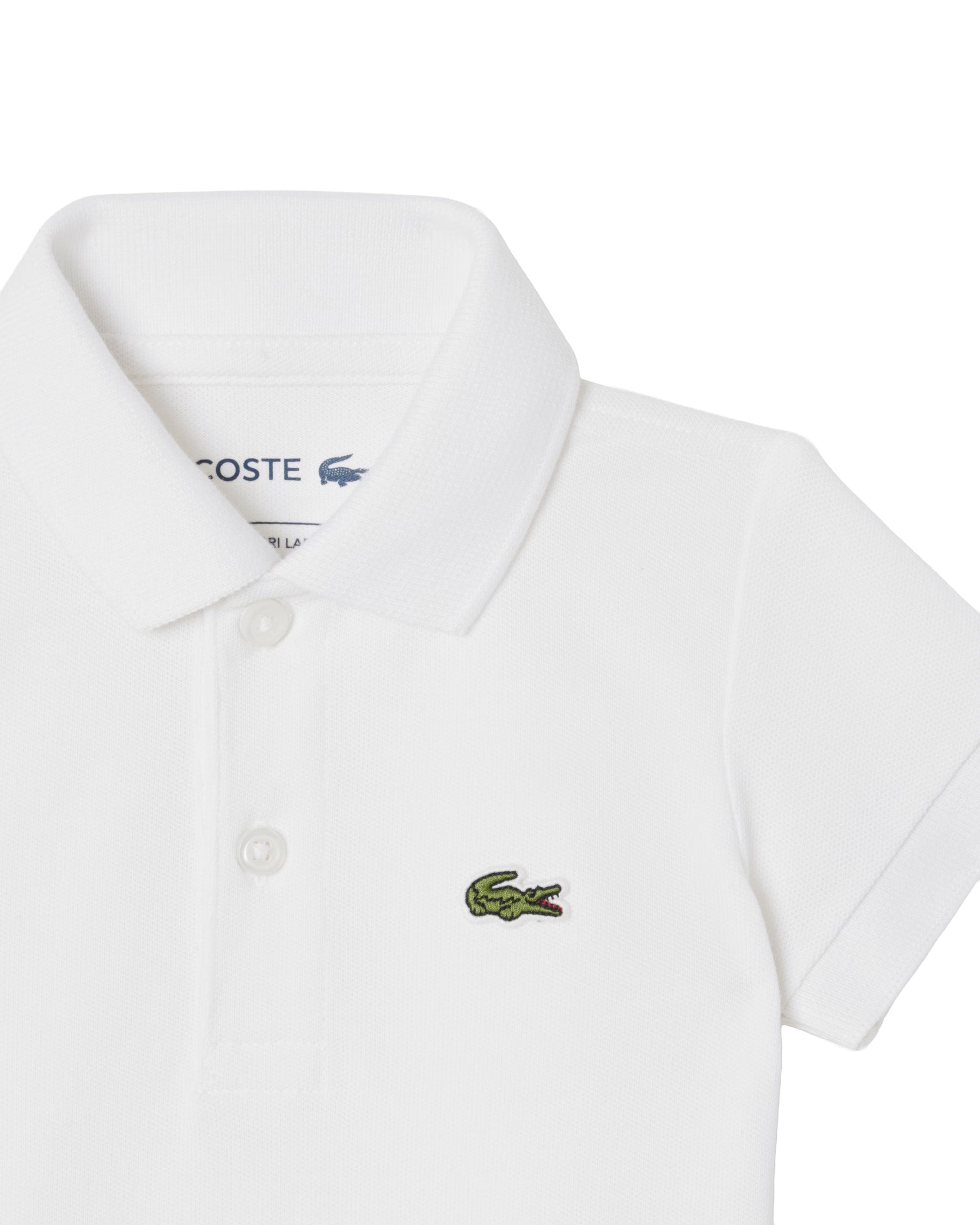 Lacoste Kids Body Bianco con Logo per Neonati