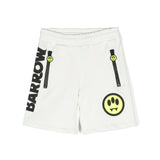 Barrow Kids Short Bianco con Stampa per Bambini frontale