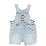 Moschino Kids Salopette in Denim con Logo Teddy Bear per Neonate