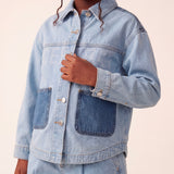 Iceberg Kids Giubbino in Denim con Logo per Bambine