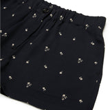 N°21 Kids Black Shorts All over Palms for Girls