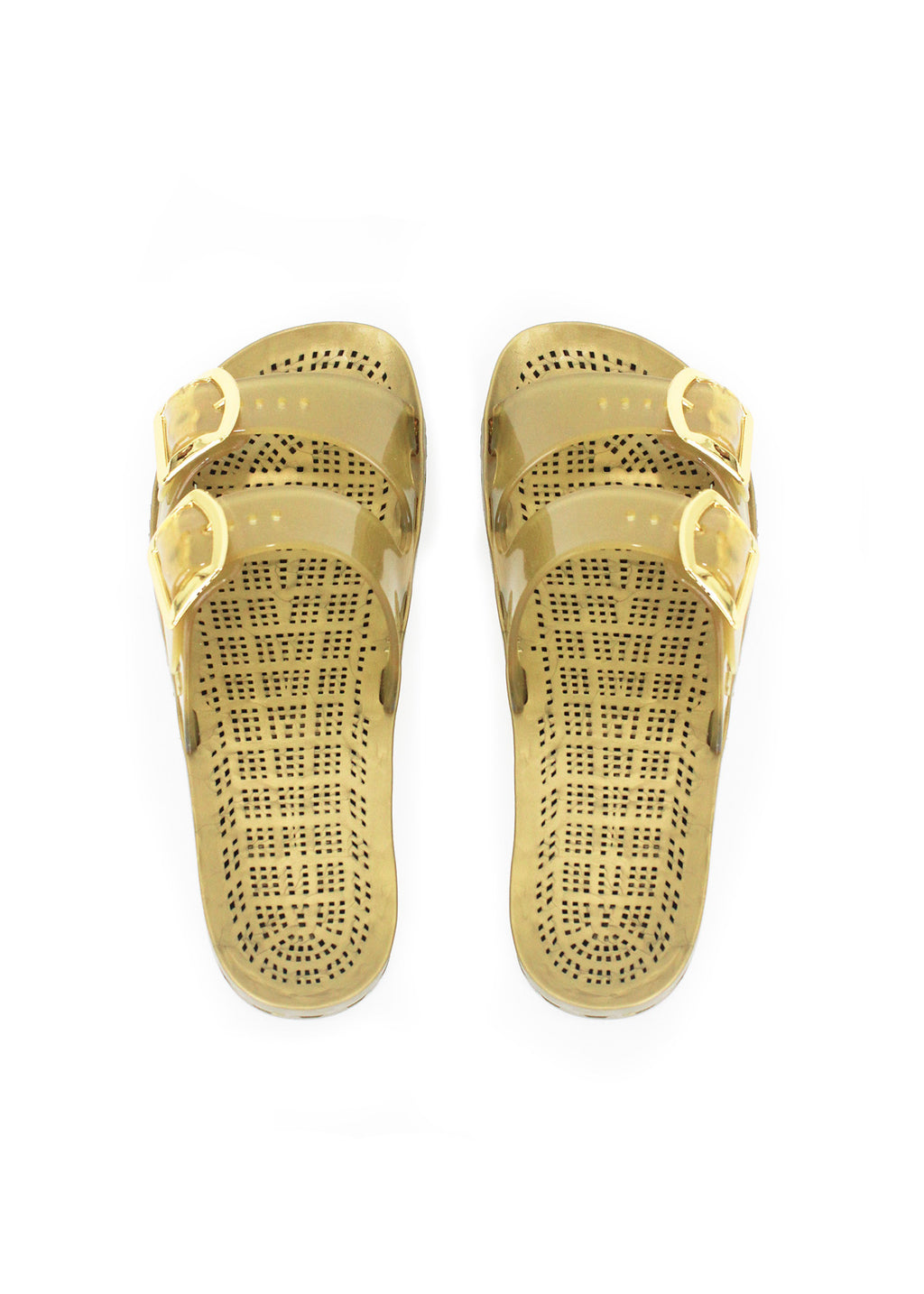 Sensi Kids Jelly Sandalo Oro Doppia Fascia per Bambine