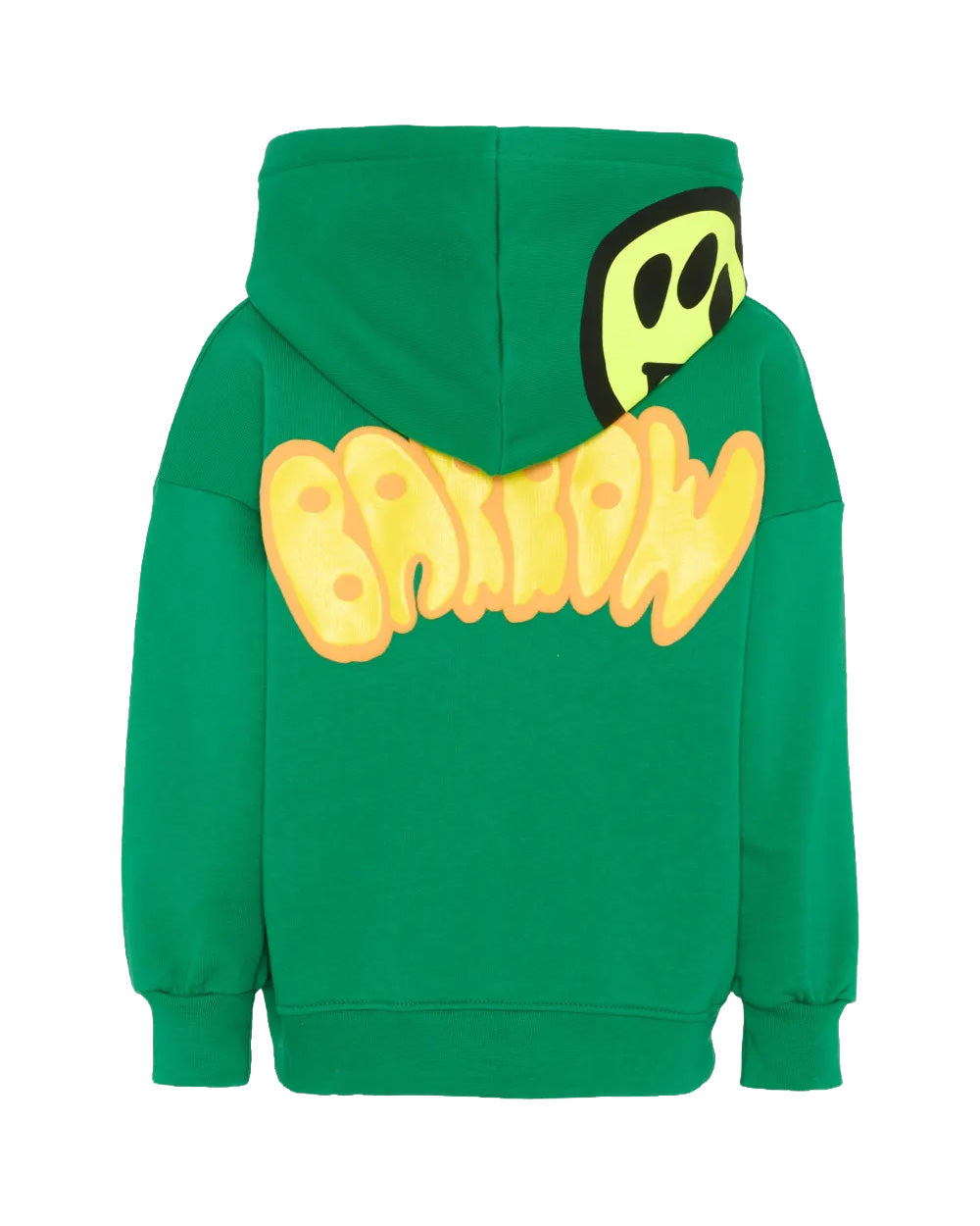 Barrow Kids Felpa Verde con Cappuccio Stampa Logo per Bambini