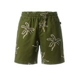 Daniele Alessandrini Kids Short Verde Militare con Ricami per Bambini