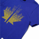Dsquared2 Kids T-shirt Bluette con Applicazione Leaf Strass per Bambine (dettaglio)
