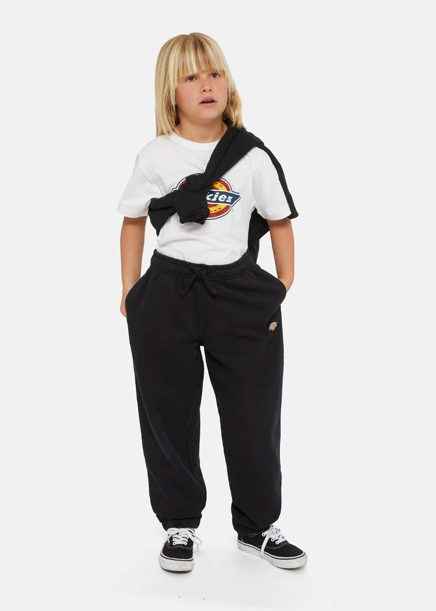 Dickies Kids Pantaloni Neri in Felpa con Micro Logo per Bambini