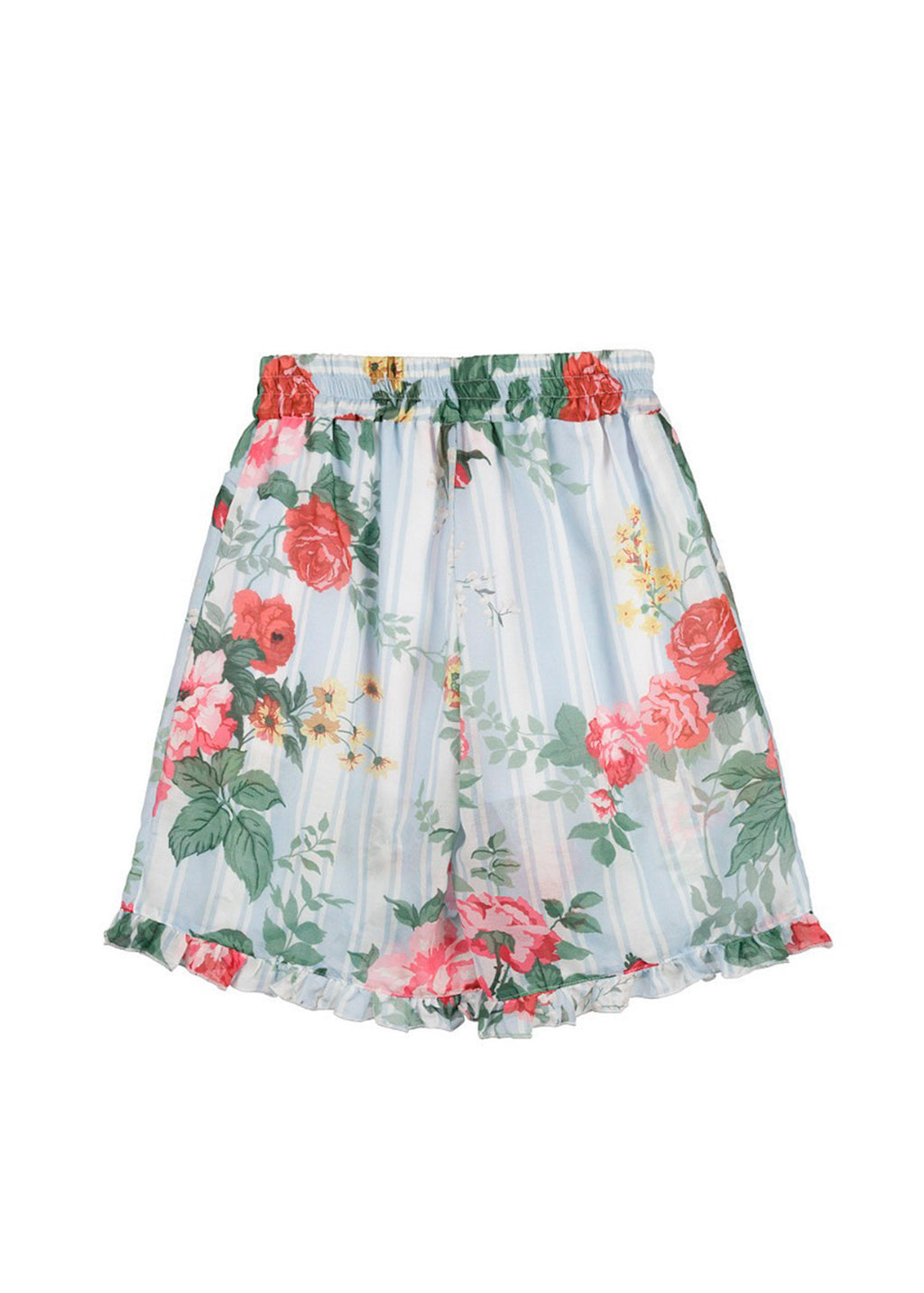 Vivetta Kids Bermuda Azzurro con Fantasia Floreale per Bambine
