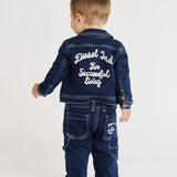 Diesel Kids Jeans Lavaggio 0 con Ricamo Logo sul Retro per Neonati