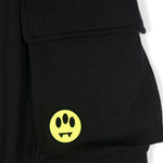 Barrow Kids Pantaloni Neri Stile Cargo con Logo per Bambi (dettaglio)