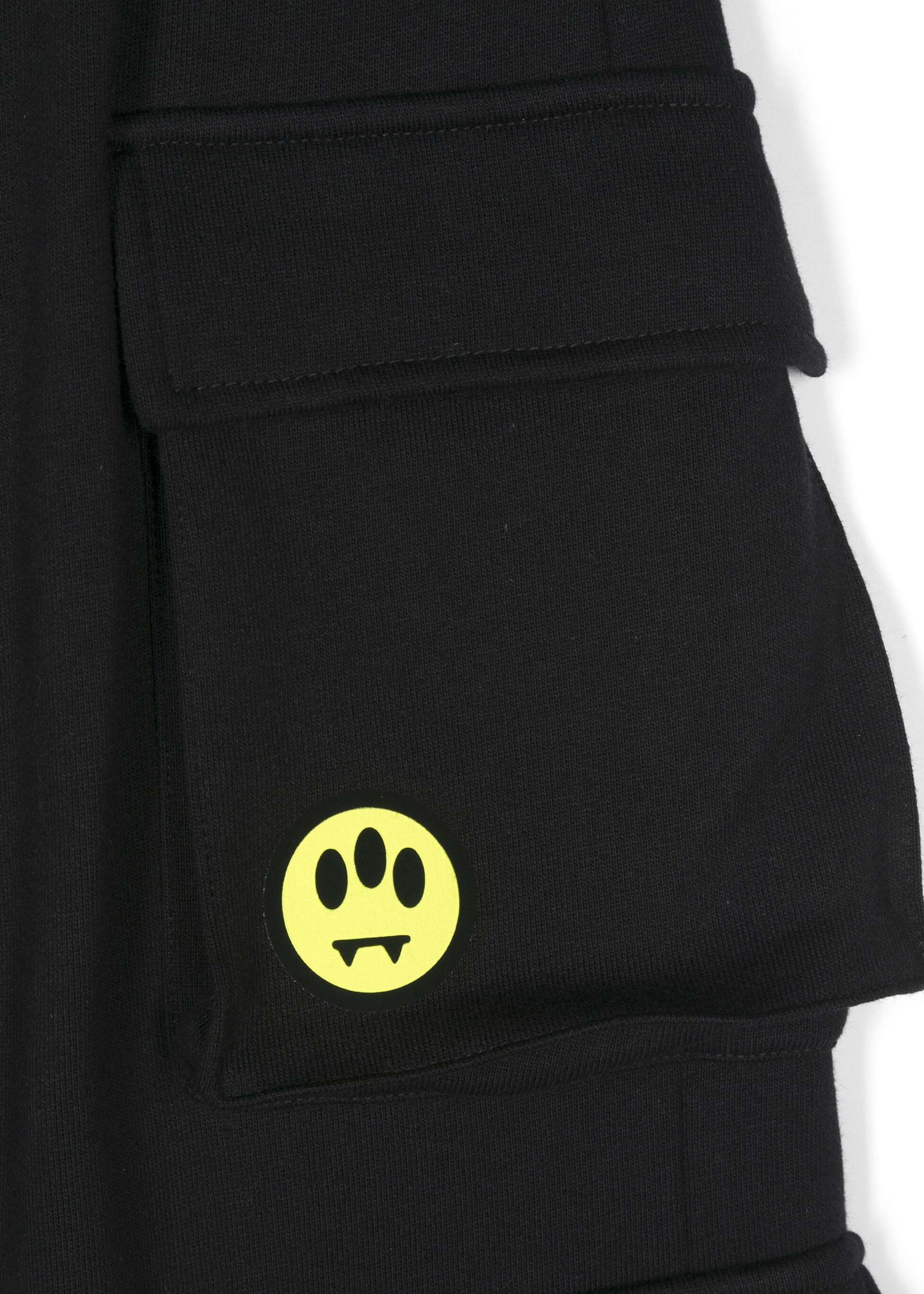 Barrow Kids Pantaloni Neri Stile Cargo con Logo per Bambi (dettaglio)