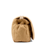 Moschino Kids Borsa Fasciatoio Beige in Teddy con Logo e Tracolla Unisex