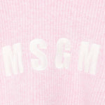 MSGM Kids Maglioncino Rosa con Cappuccio con Intarso Logo per Bambine (dettaglio)