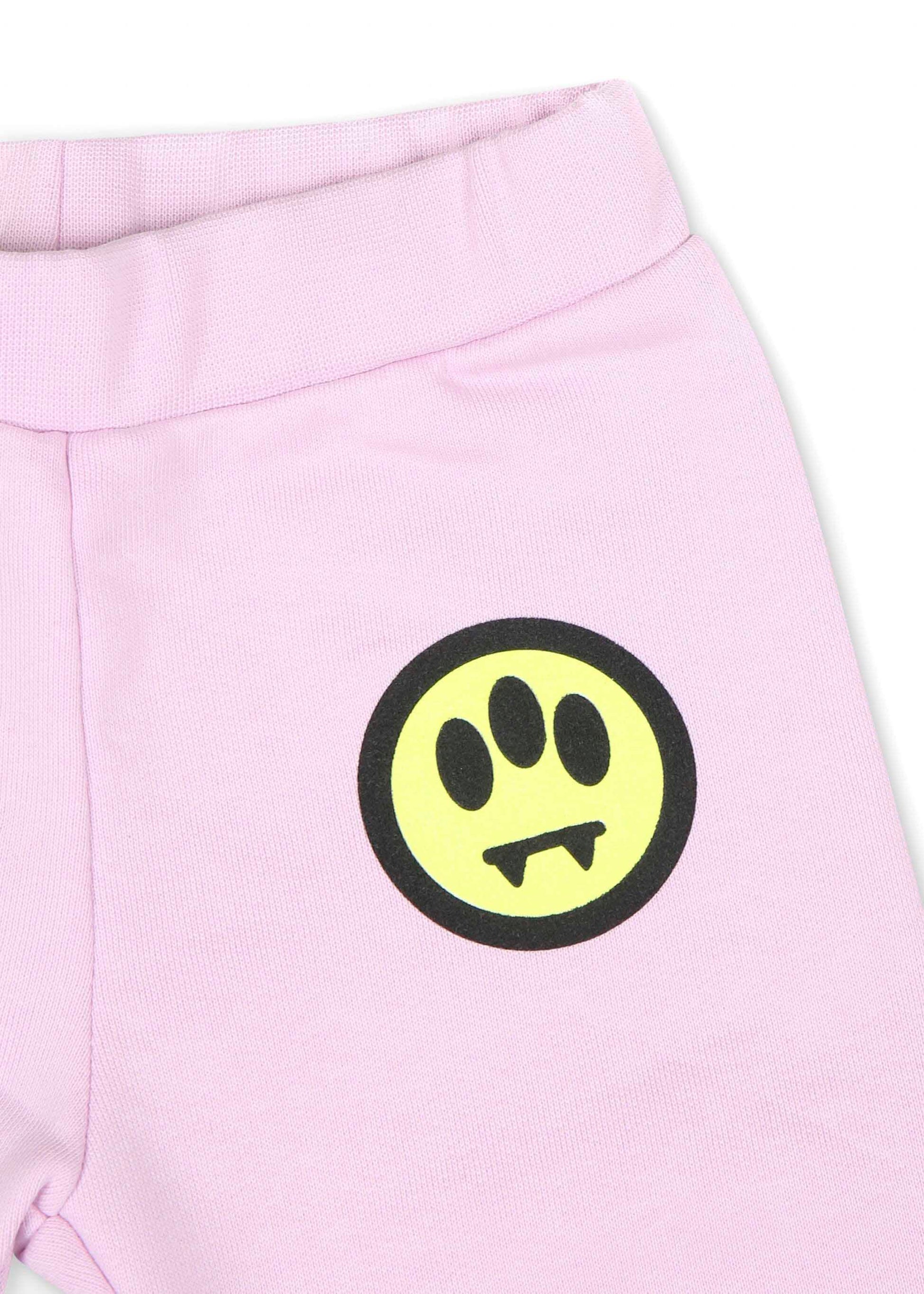 Barrow Kids Pantaloni Rosa in Felpa con Stampa Logo per Neonate