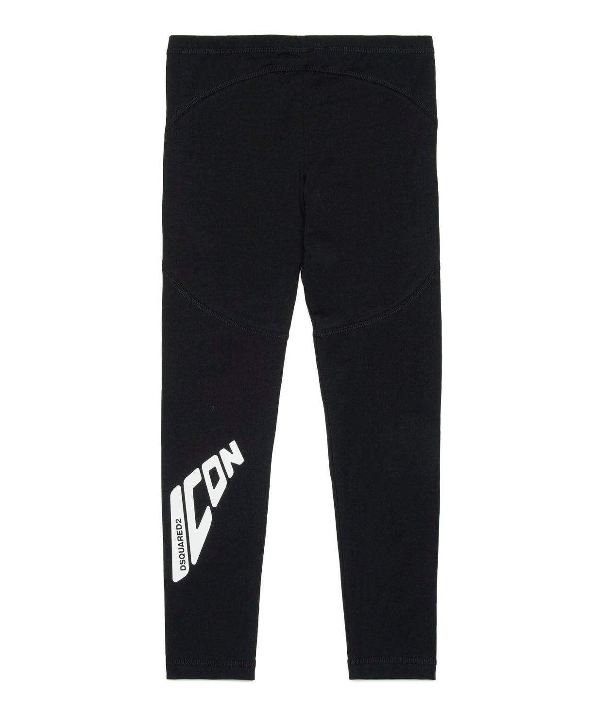 Dsquared2 Kids Leggings Neri con Stampa ICON per Bambine (retro)