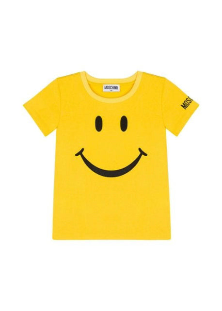 Moschino Kids T-shirt Gialla con Smile per Bambini