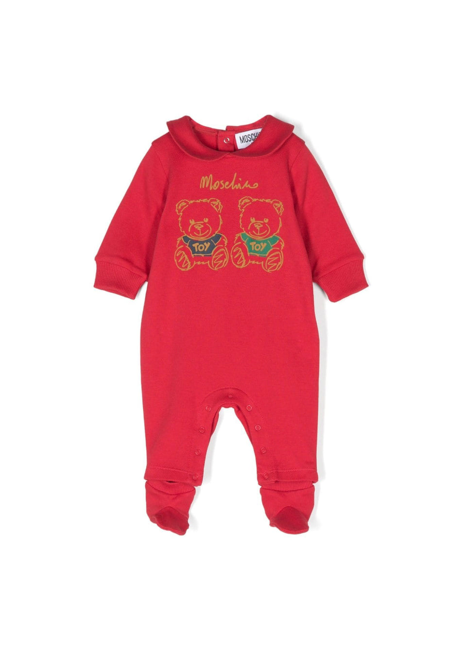 Moschino Kids Tutina Rossa con Stampa per Neonati