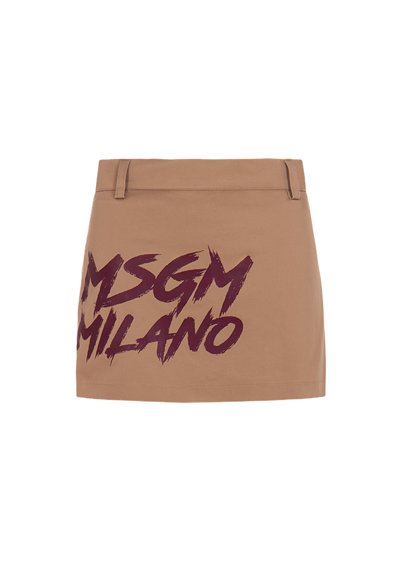 MSGM Kids Gonna Mini Cammello con Logo per Bambine