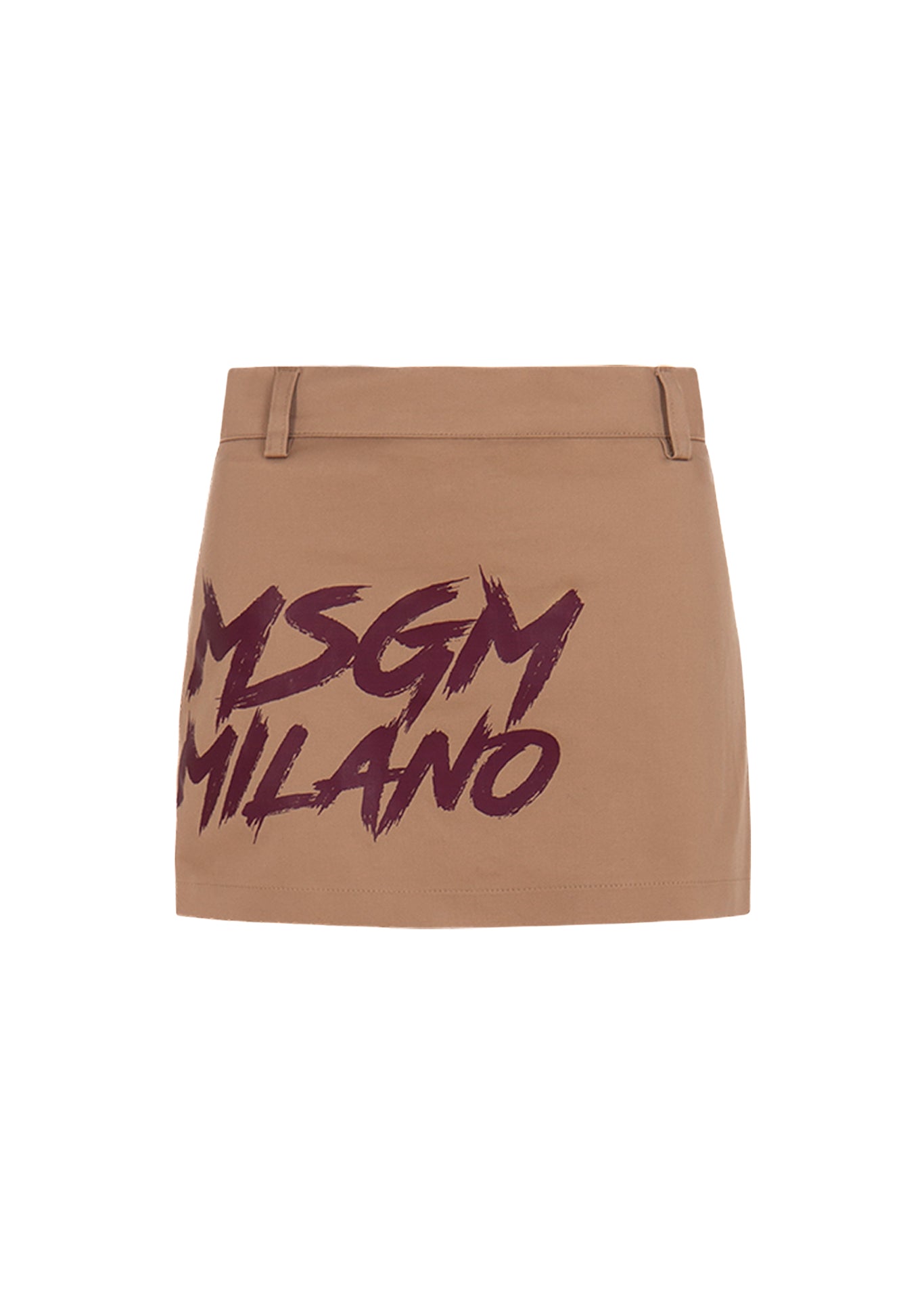 MSGM Kids Gonna Mini Cammello con Logo per Bambine