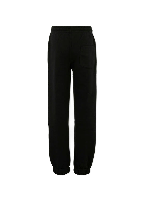 MSGM Kids Pantaloni in Tuta Neri con Logo per Bambini