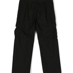 C.P. Company Kids Pantalone Nero con Applicazione Logo per Bambini (retro)