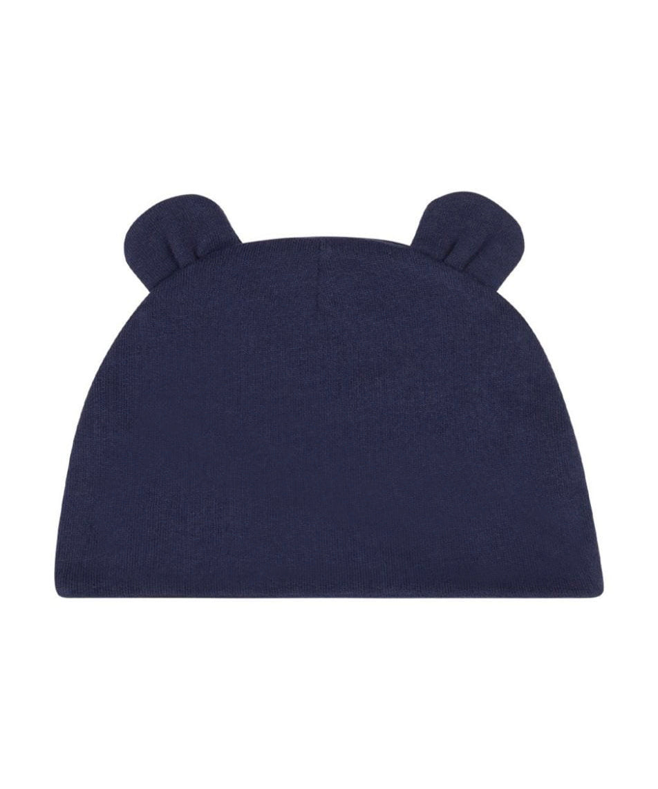 Moschino Kids Cappellino Blu con Stampa Logo Teddy Bear per Neonati (retro)