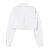 Pinko Kids Camicia Pristine con Dettagli in Pizzo per Bambine