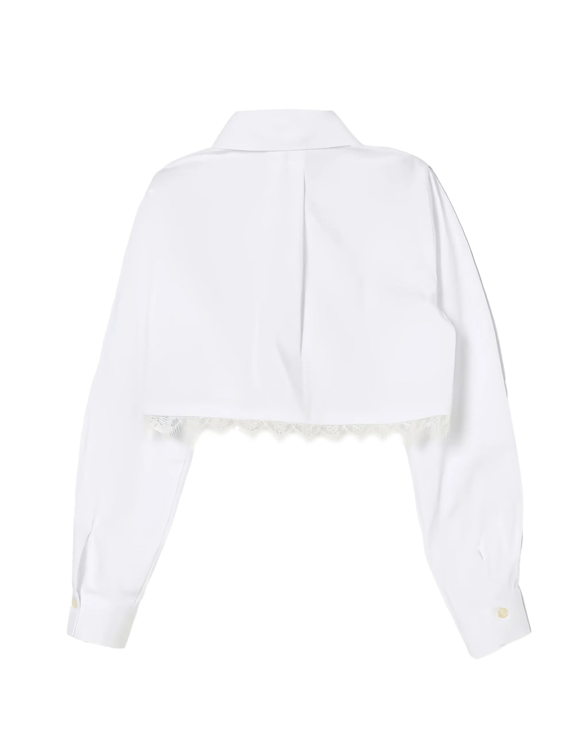 Pinko Kids Camicia Pristine con Dettagli in Pizzo per Bambine