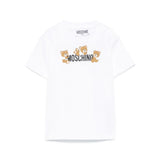 Moschino Kids White Teddy Print T-shirt for Babies