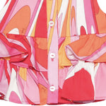 Emilio Pucci Kids Top Multicolor con Bottoni per Neonate