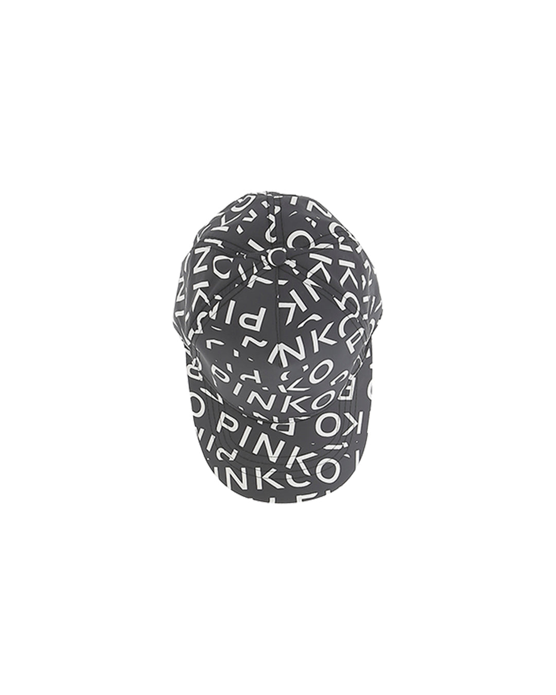 Pinko Kids Cappello Nero con Logo All Over per Bambine