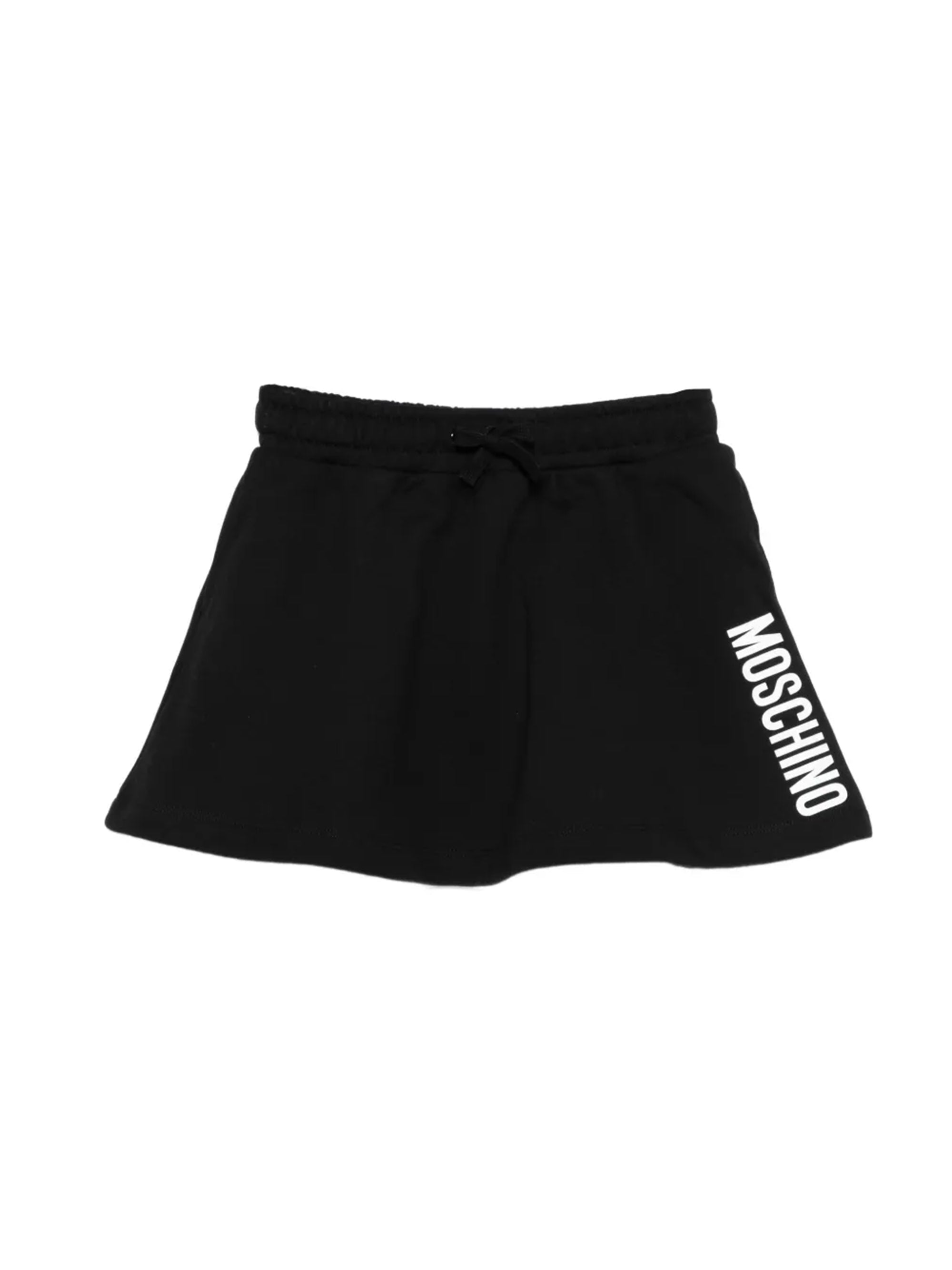 Moschino Kids Gonna Nera con Stampa Logo per Bambine