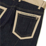 Dsquared2 Kids Pantaloni Beige in Gabardina per Bambini (dettaglio)