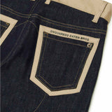 Dsquared2 Kids Pantaloni Beige in Gabardina per Bambini (dettaglio)
