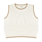 Vicolo Kids Canotta in Maglia Off-White per Bambine