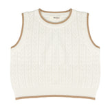 Vicolo Kids Canotta in Maglia Off-White per Bambine
